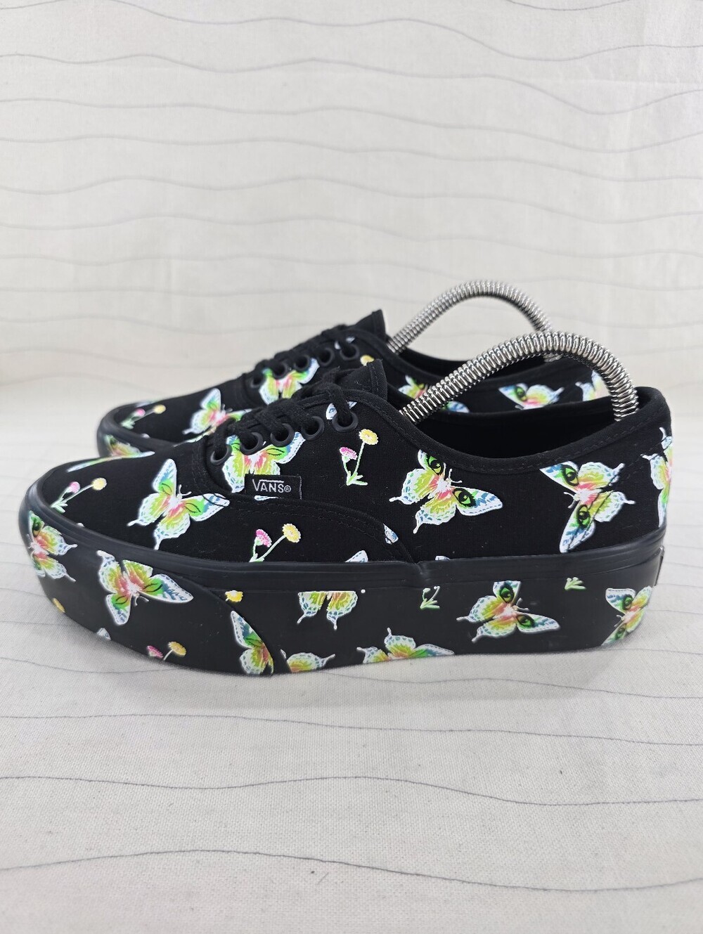 Vans Womens Stac Morph Blackout Glow In The Dark Butterfly Sneakers Shoes Sz 8.5 - Picture 2 of 12